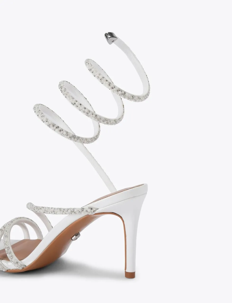 Embellished Spiral Strap Stiletto Heels