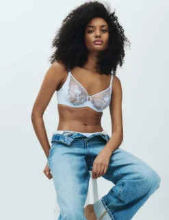 Embrace Embroidered Wired Full Cup Bra A-E