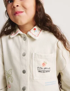 Embroidered Denim Jacket (1-8 Yrs)