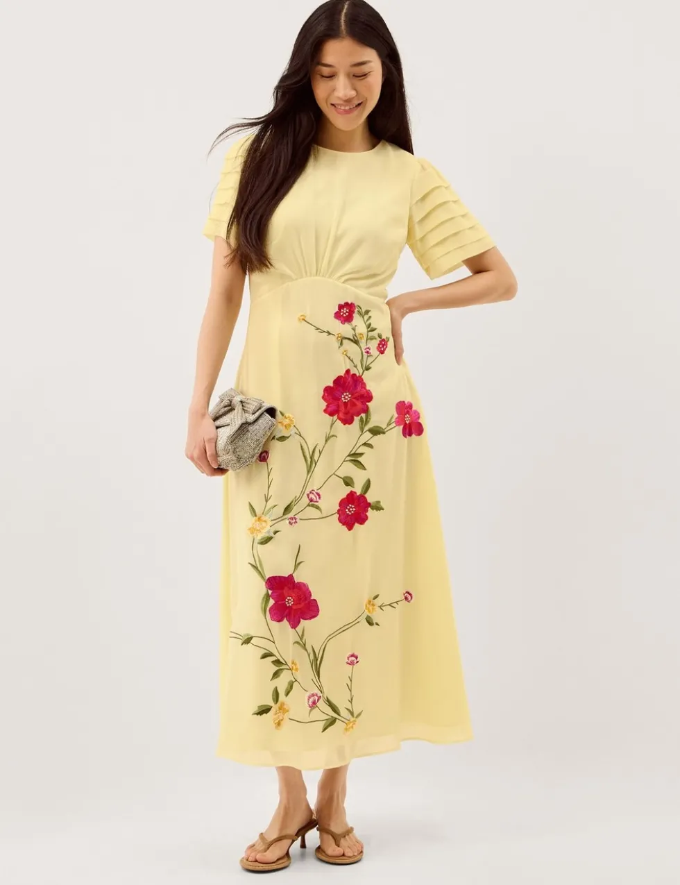 EmbroideredMidi Tea Dress