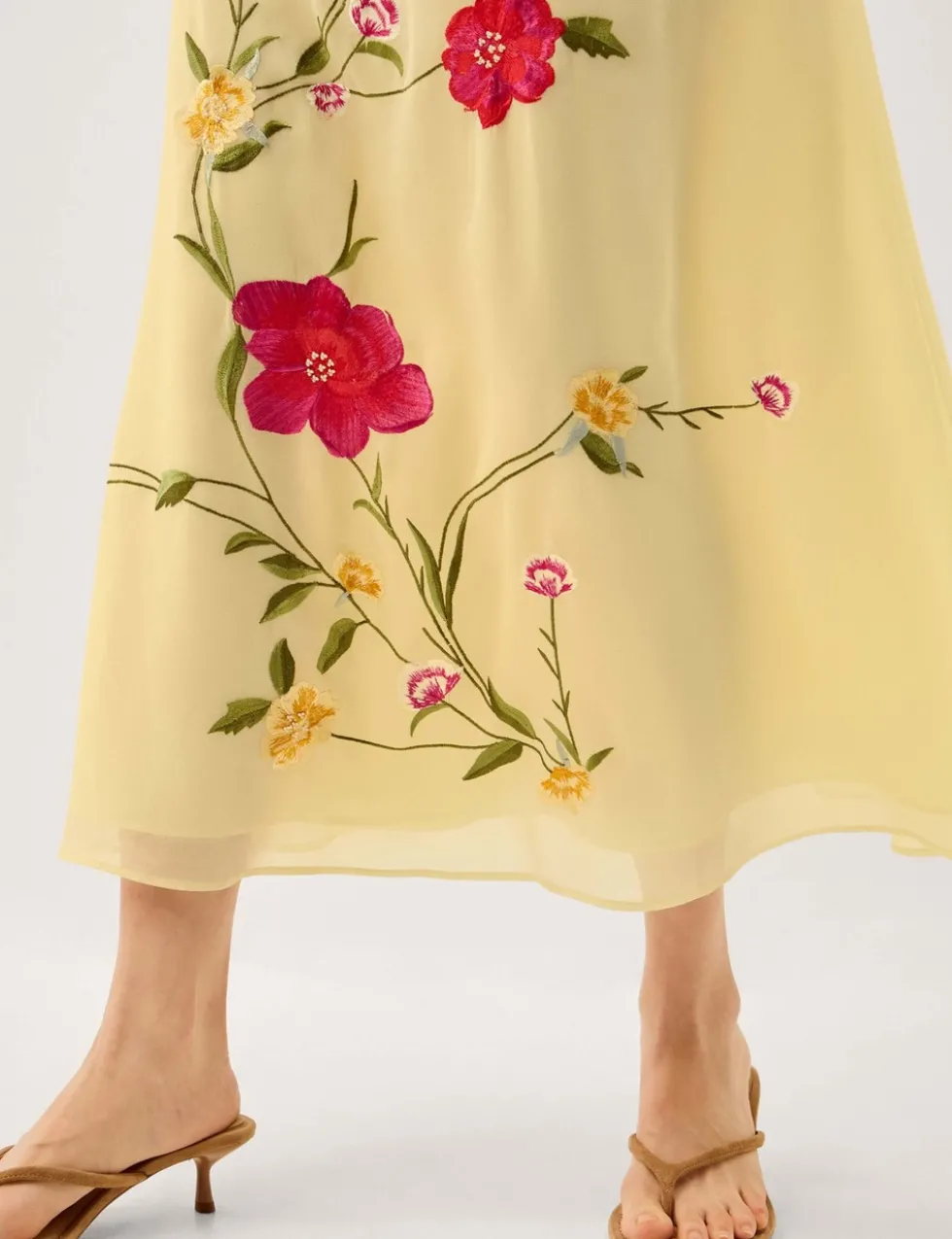 EmbroideredMidi Tea Dress