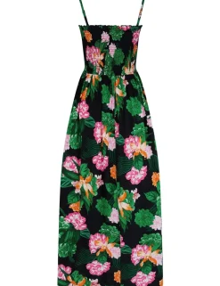 Emma Strapless Shirred Maxi Beach Dress