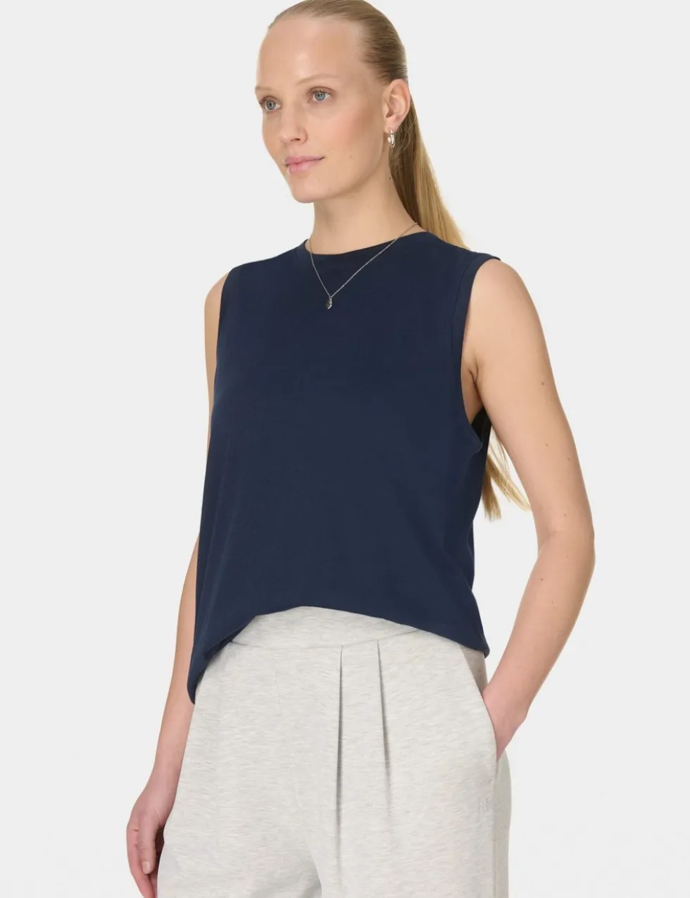 Essential Cotton Rich Crew Neck Vest Top