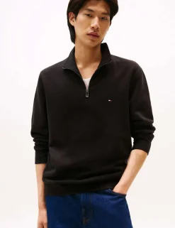 Essential Cotton Rich Half Zip Fleece Jumper