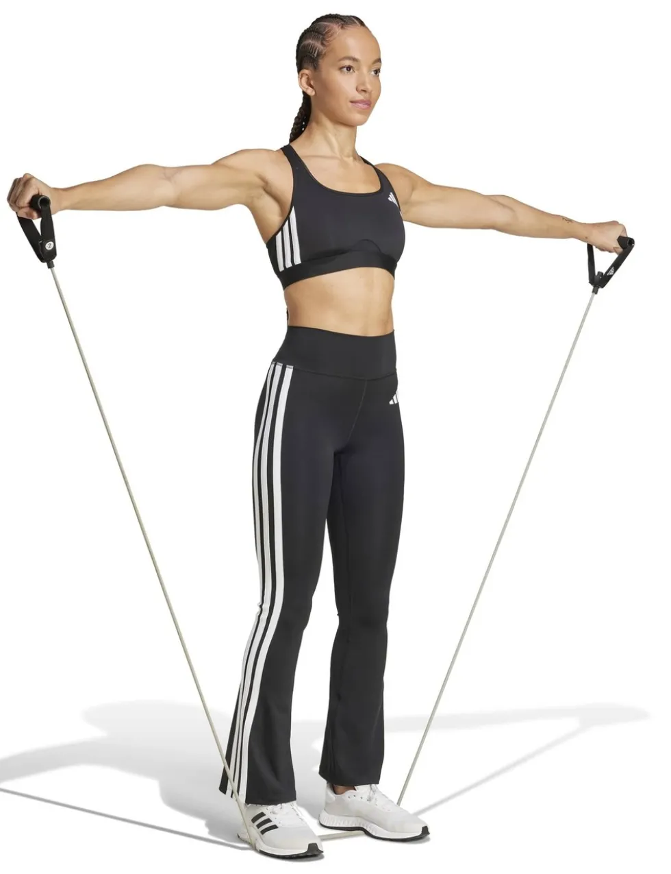 Essentials 3-Stripes High Waisted Flared Leggings