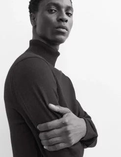 Extra Fine Merino Roll Neck Jumper with Silk