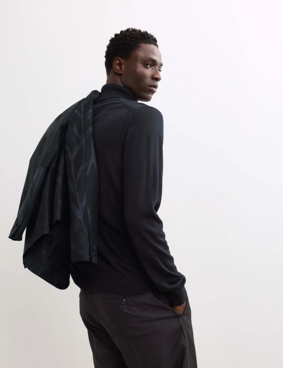 Extra Fine Merino Roll Neck Jumper with Silk