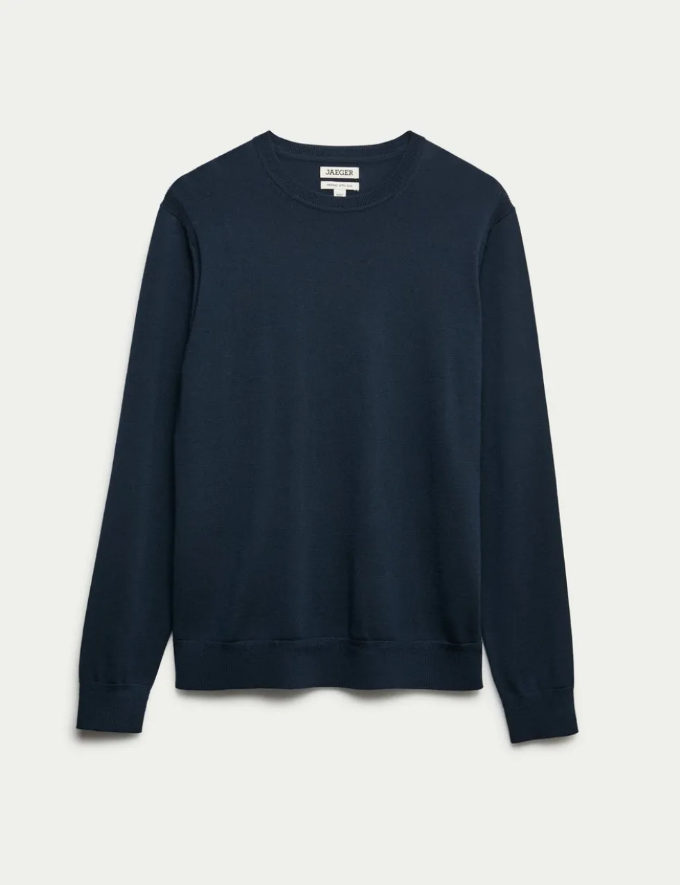 Extra Fine Merino Wool Crew Neck Jumper with Silk