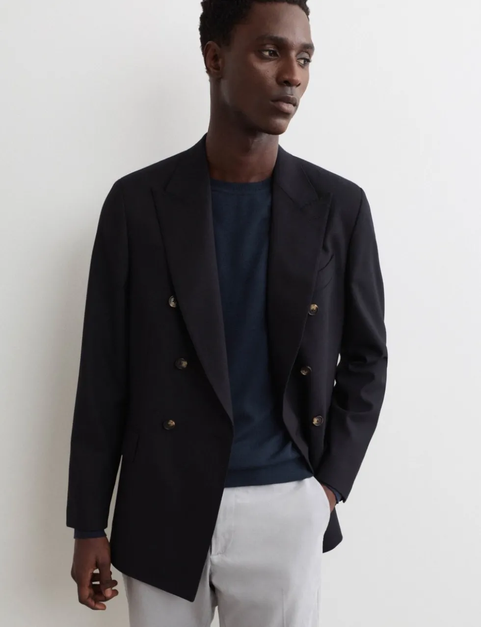 Extra Fine Merino Wool Crew Neck Jumper with Silk