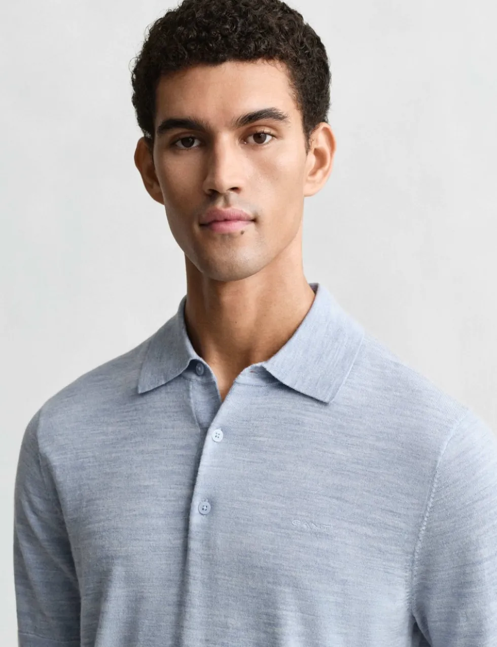 Extra Fine Merino Wool Knitted Polo Shirt