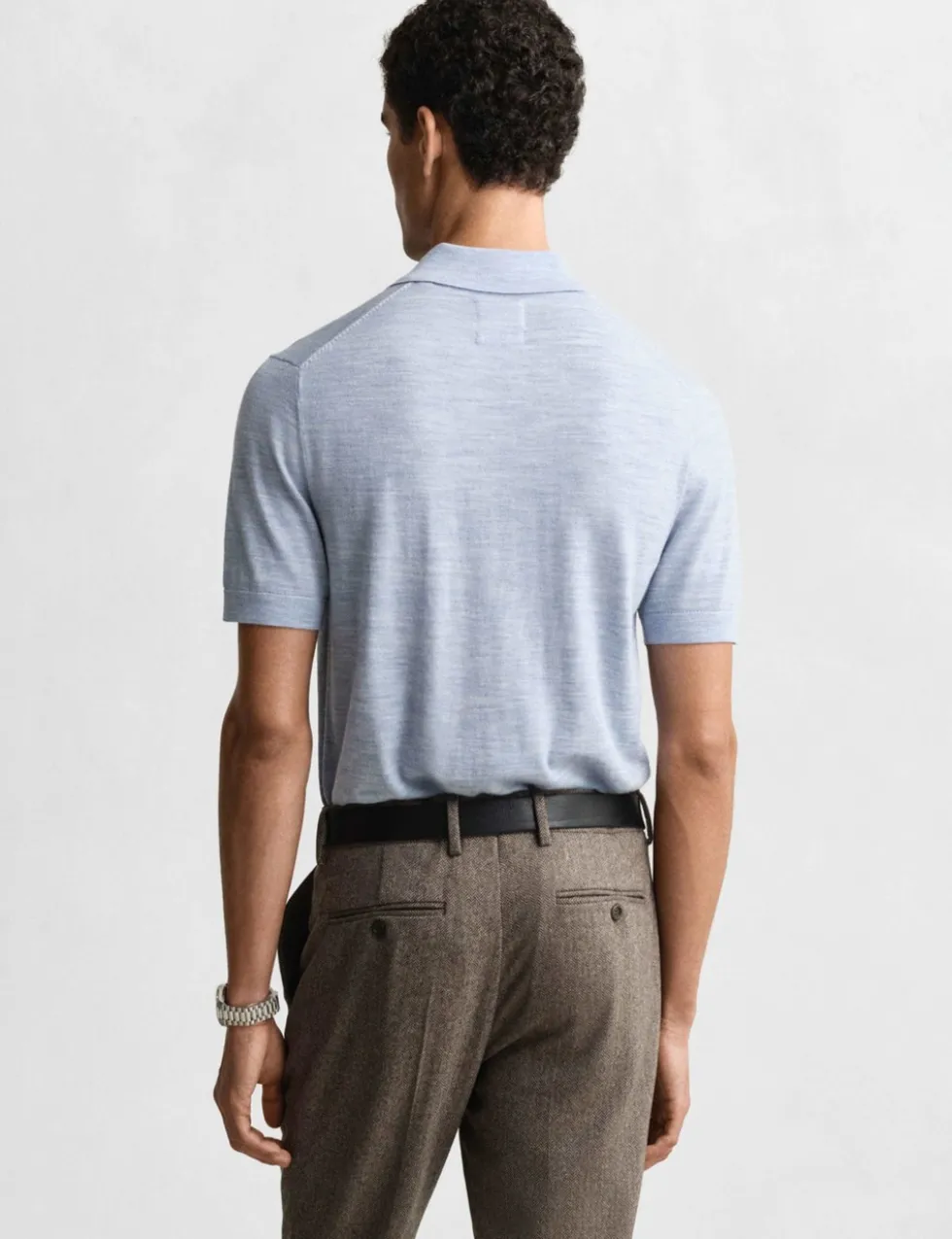 Extra Fine Merino Wool Knitted Polo Shirt