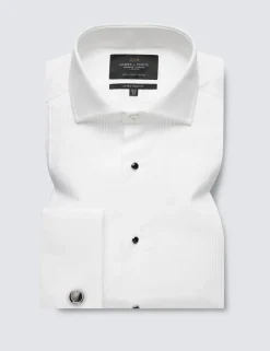 Extra Slim Fit Easy Iron Pure Cotton Dinner Shirt