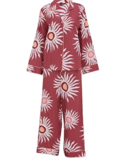 Fable And Eve Abstract Sun Print Wide Leg Pyjama Set