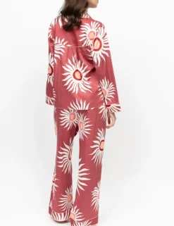 Fable And Eve Abstract Sun Print Wide Leg Pyjama Set