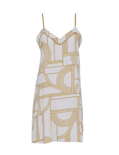 Fable and Eve Cotton Modal Geometric Strappy Nightdress