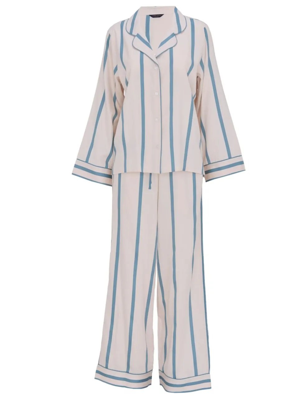 Fable And Eve Cotton Modal Striped Pyjama Set