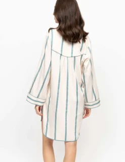 Fable And Eve Cotton Modal Striped Nightshirt