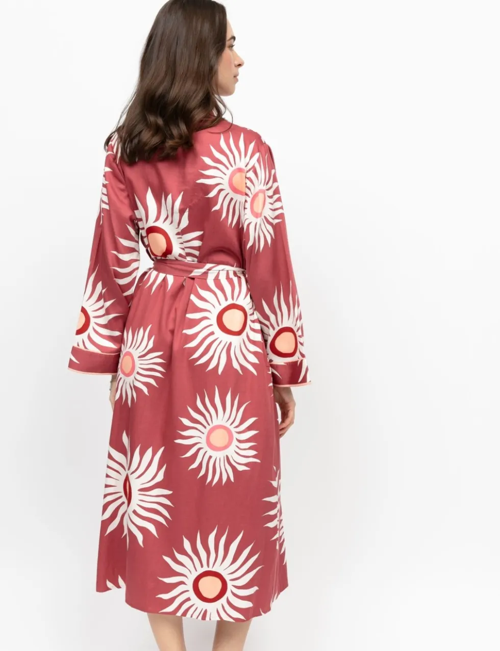 Fable And Eve Cotton Modal Sun Print Dressing Gown
