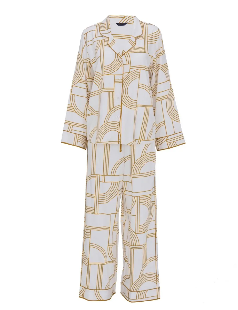 Fable and Eve Cotton Modal Geometric Wide Leg Pyjama Set