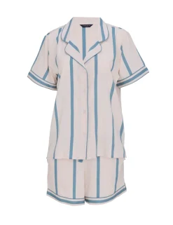 Fable And Eve Cotton Modal Striped Shortie Set