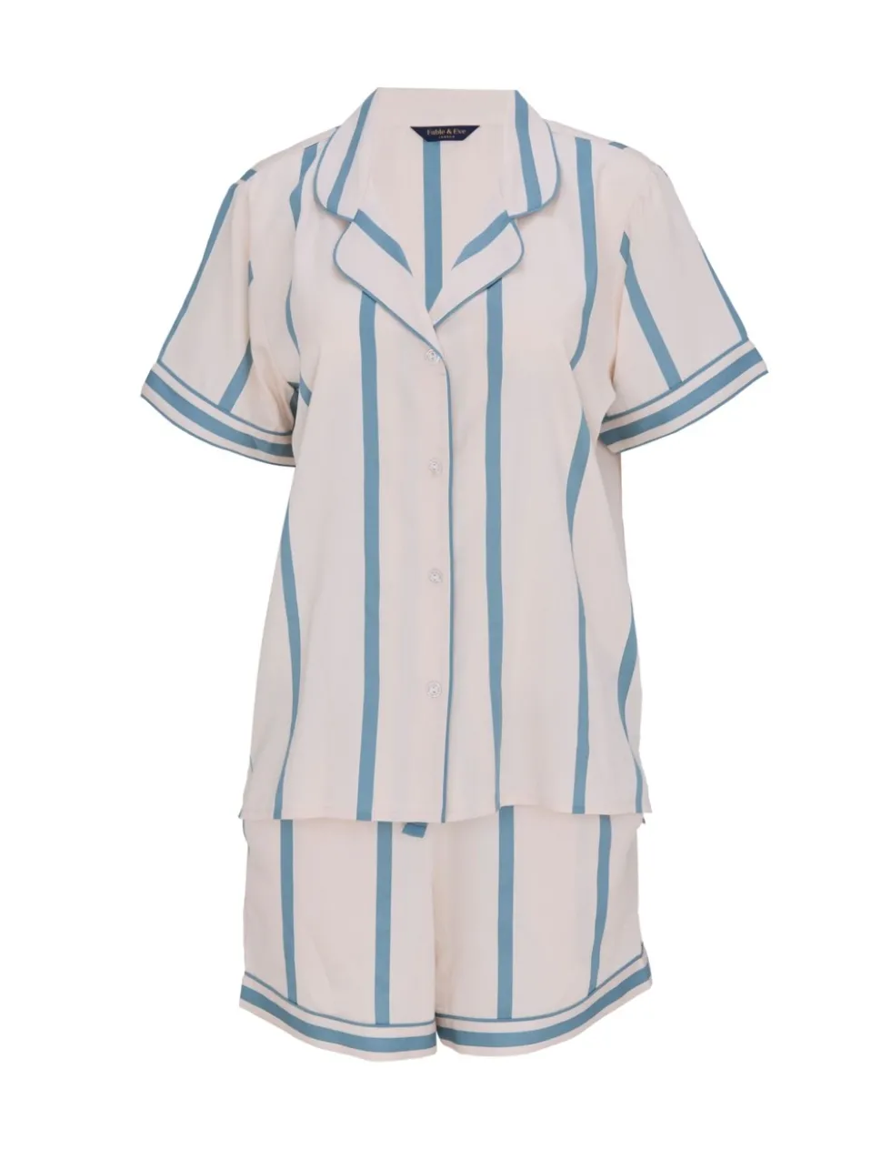 Fable And Eve Cotton Modal Striped Shortie Set