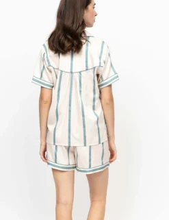 Fable And Eve Cotton Modal Striped Shortie Set