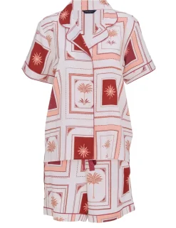 Fable And Eve Cotton Modal Postcard Print Shortie Set