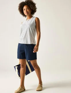 Fariene Pure Cotton Striped Vest Top