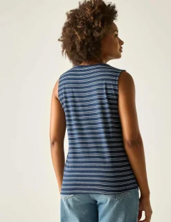 Fariene Pure Cotton Striped Vest Top