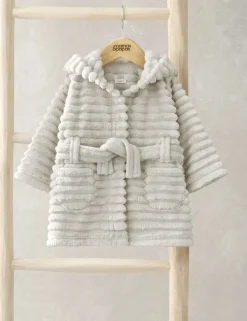 Faux Fur Bear Hooded Dressing Gown (3-36 Mths)