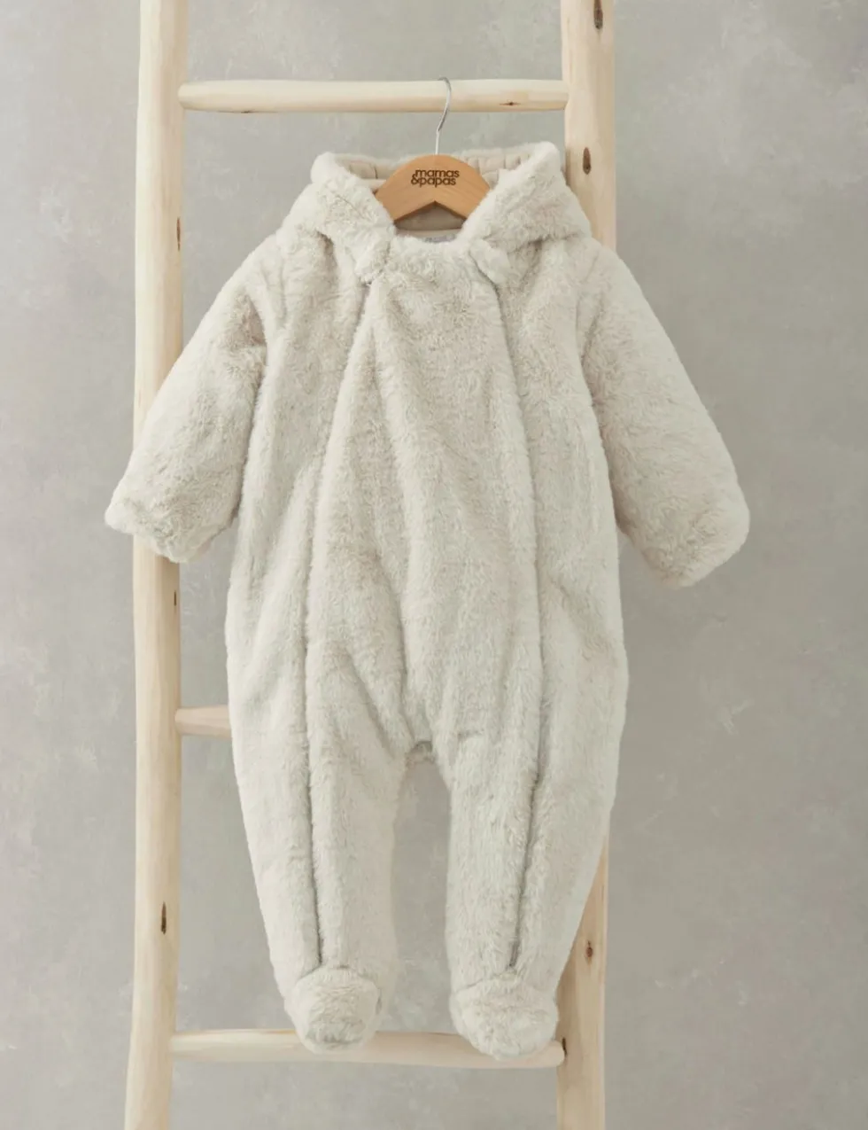 Faux Fur Pramsuit (0-12 Mths)