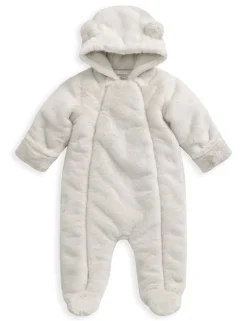 Faux Fur Pramsuit (0-12 Mths)