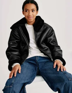 Faux Fur Trim Jacket (6-16 Yrs)