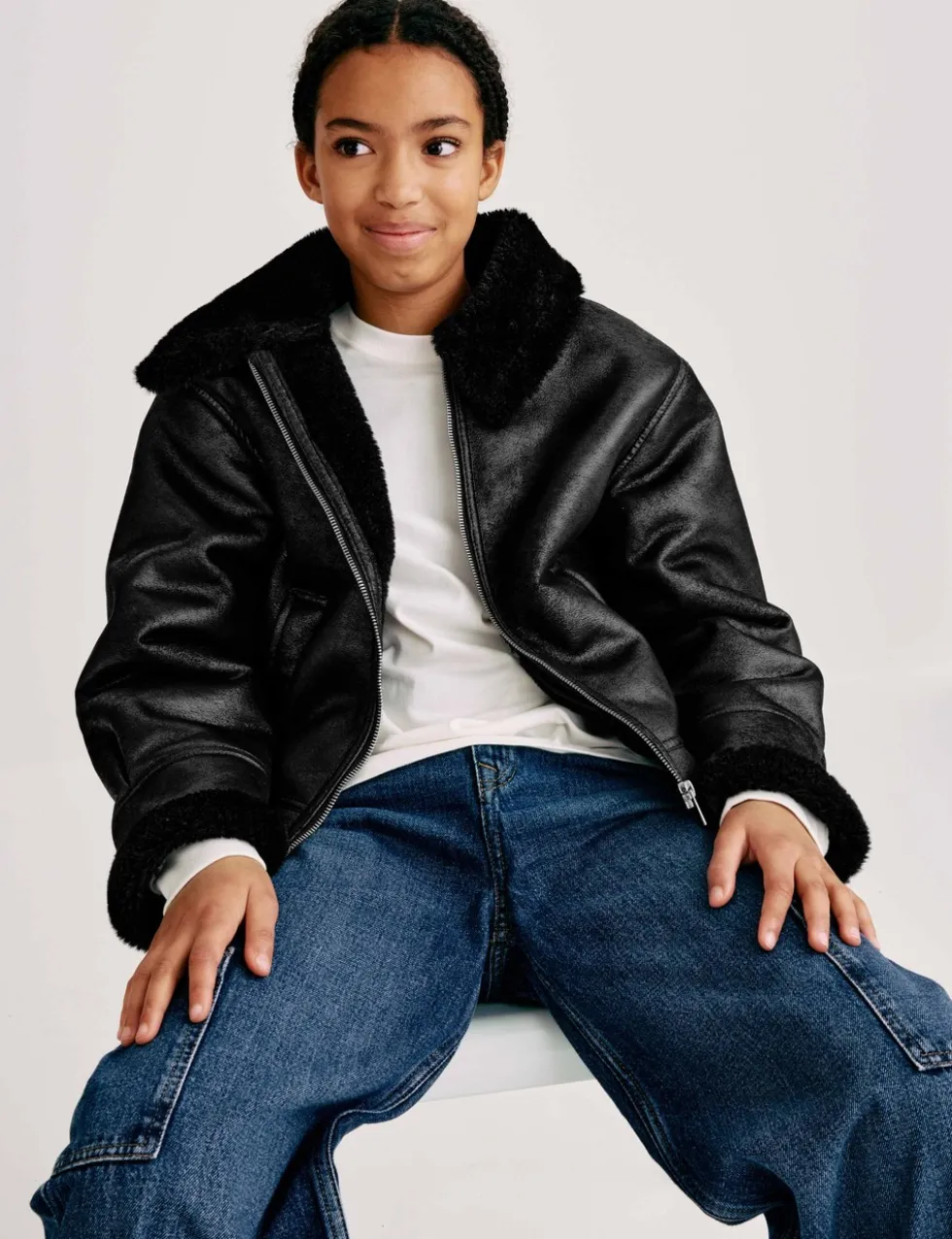 Faux Fur Trim Jacket (6-16 Yrs)