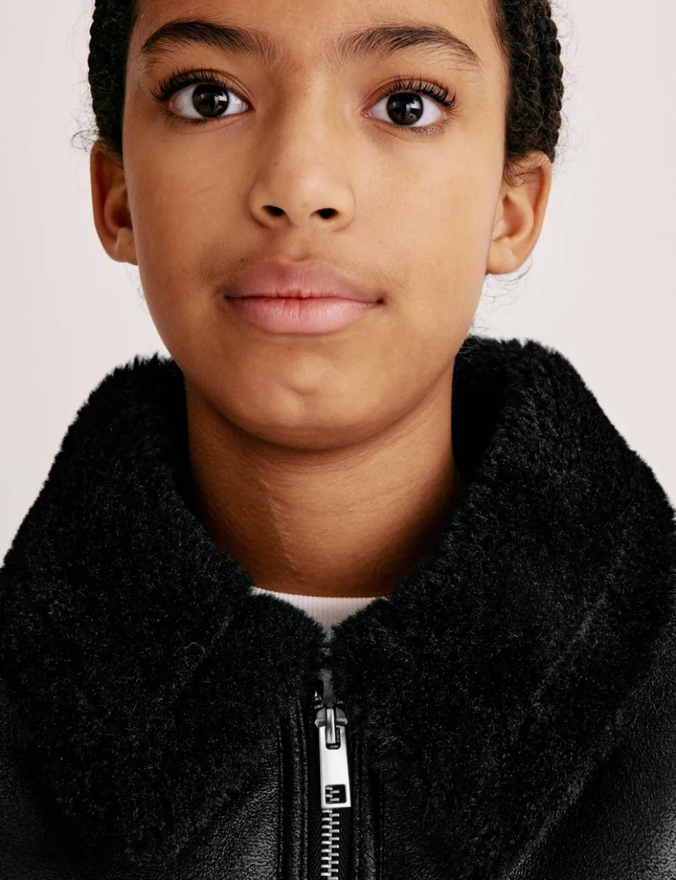 Faux Fur Trim Jacket (6-16 Yrs)