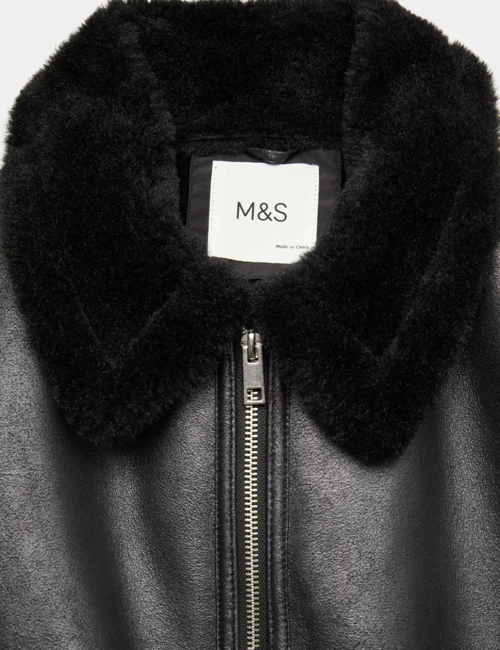 Faux Fur Trim Jacket (6-16 Yrs)