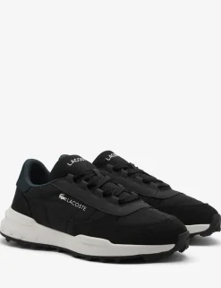 Faux Leather Lace Up Trainers
