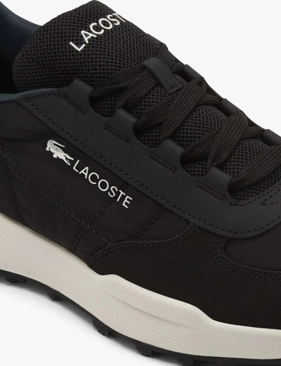 Faux Leather Lace Up Trainers
