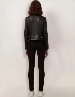 Faux Leather Short Jacket