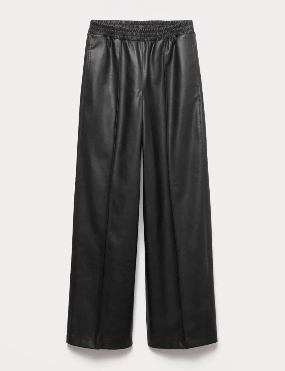 Faux Leather Wide Leg Trousers