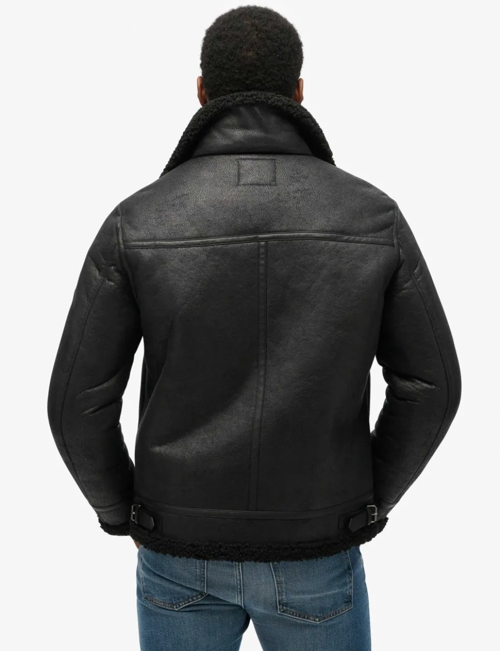 Faux Shearling Aviator Jacket