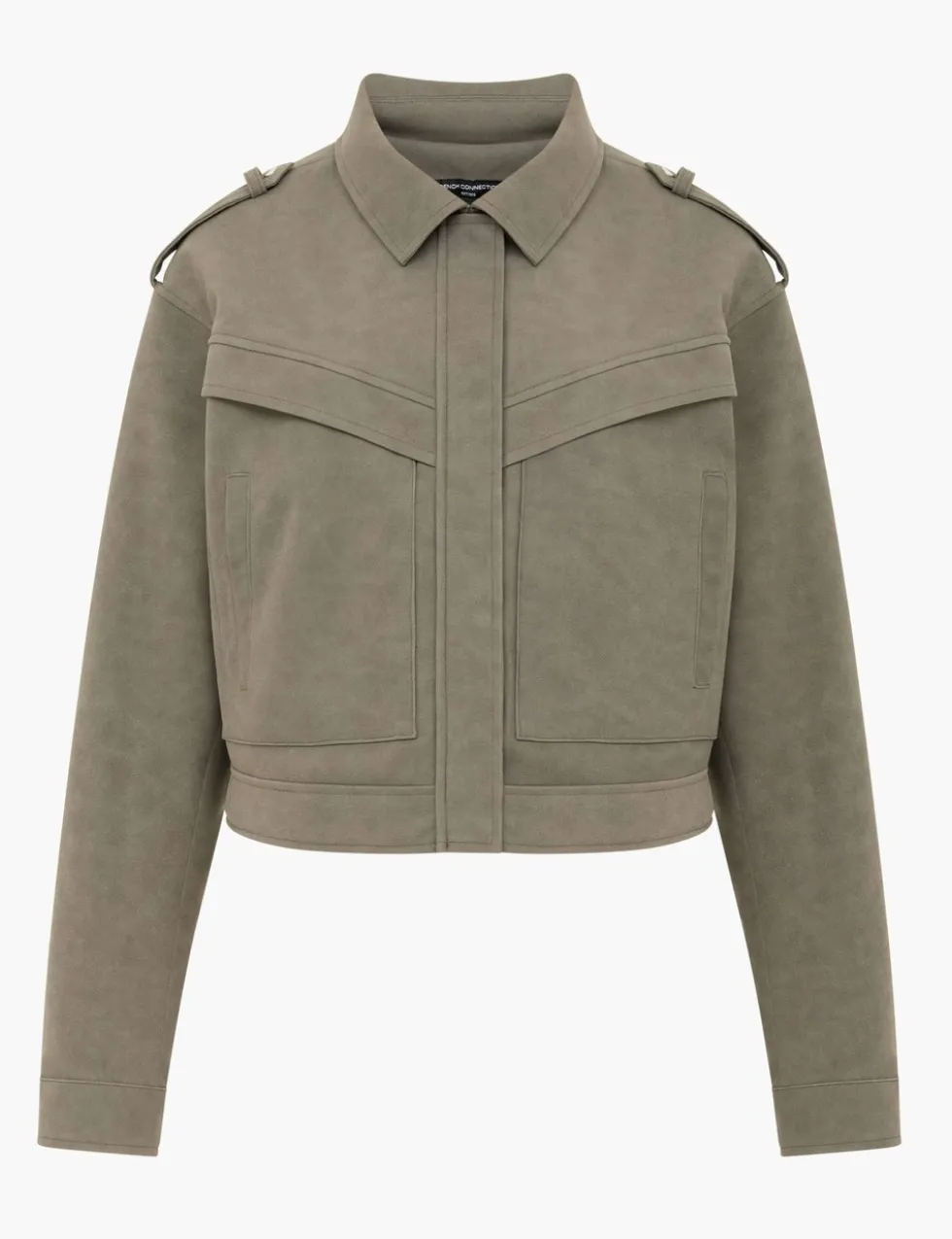 Faux Suede Bomber Jacket