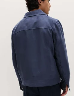Faux Suede Trucker