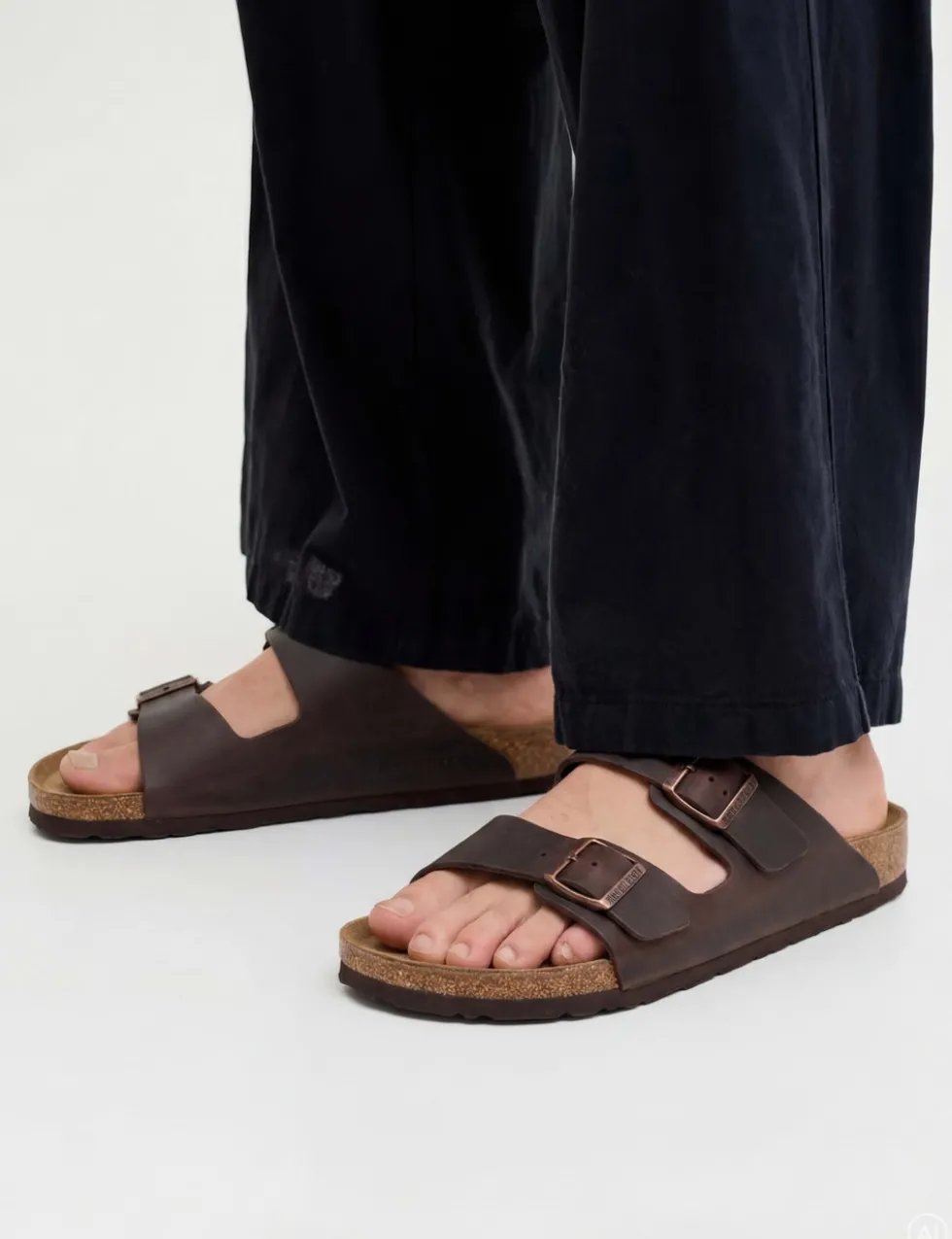 Faux Suede Two Strap Sandals