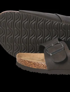 Faux Suede Two Strap Sandals