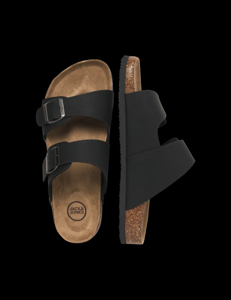 Faux Suede Two Strap Sandals