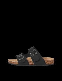 Faux Suede Two Strap Sandals