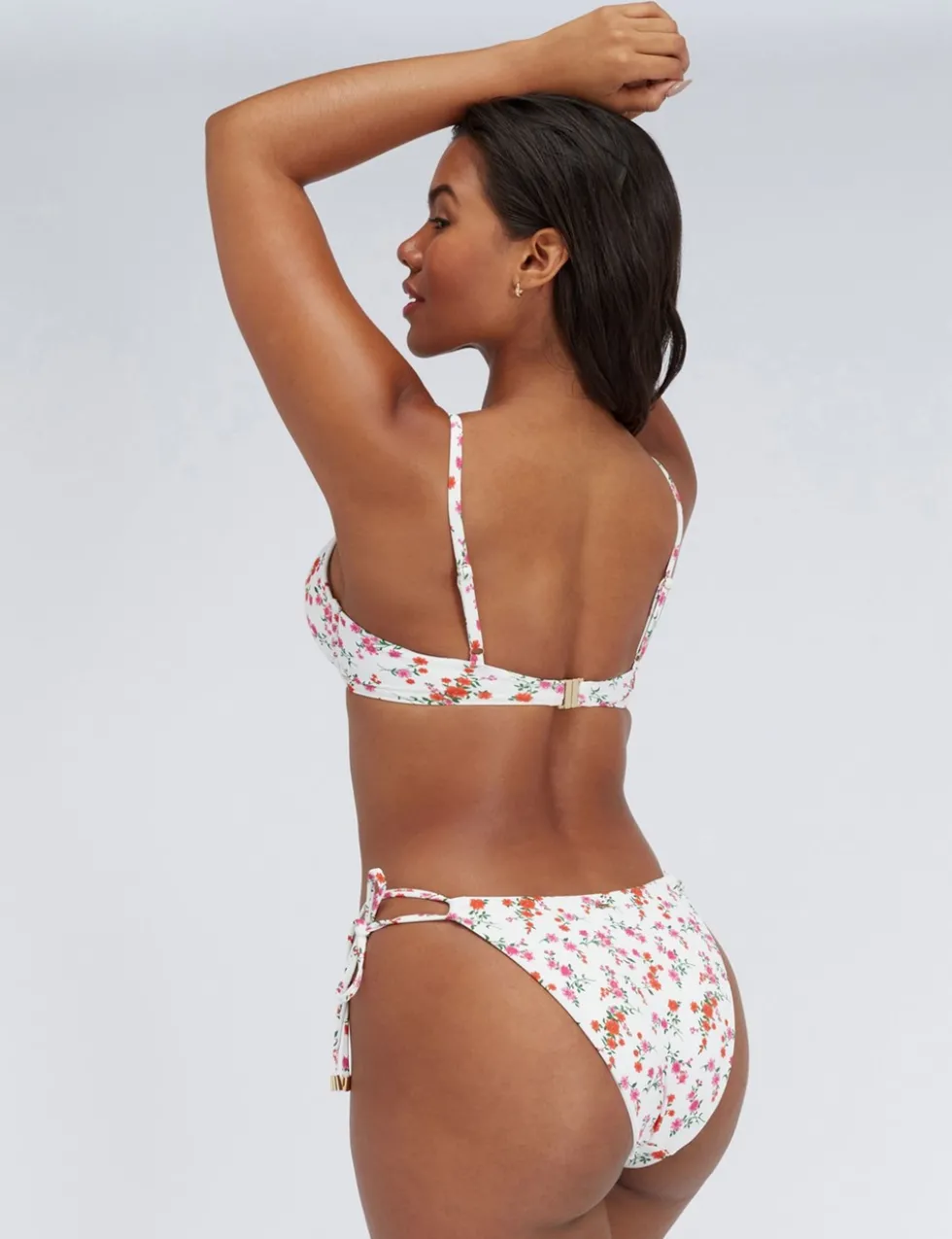 Fiji Floral Wired Plunge Bikini Top (B-DD)