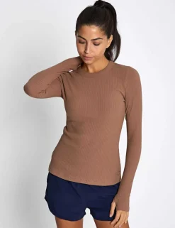 Fiona Cotton Rich Ribbed Crew Neck Top