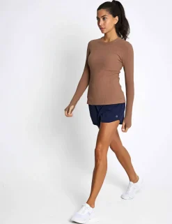 Fiona Cotton Rich Ribbed Crew Neck Top